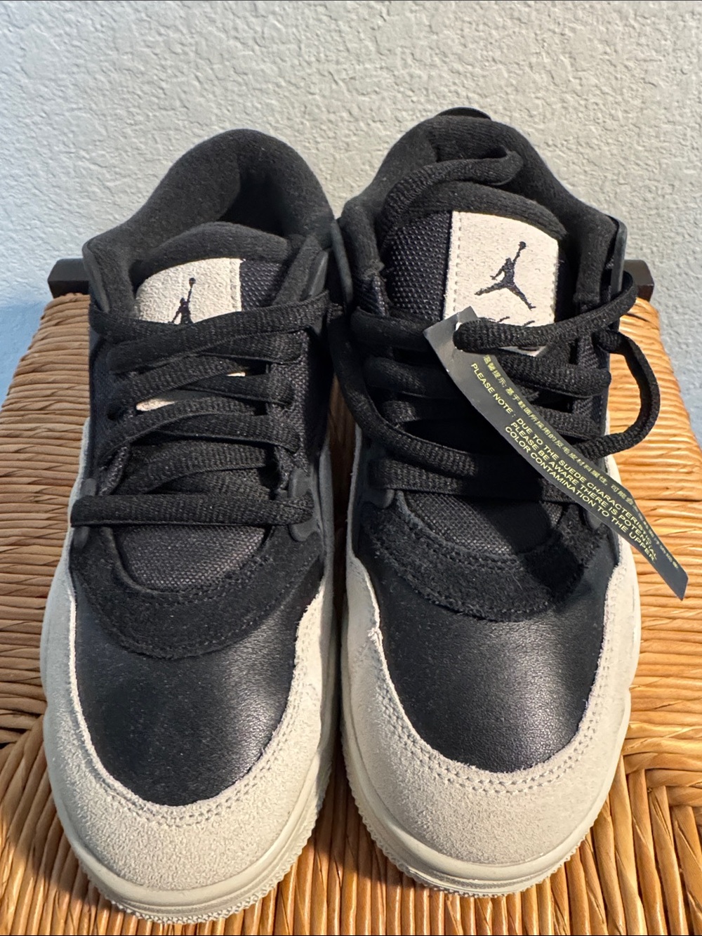 Jordan Kids Black and Light Gray Low-Top Sneakers